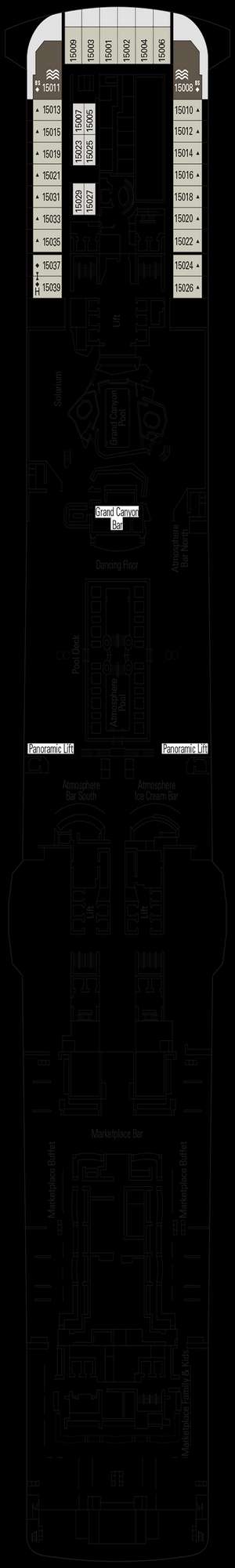 Deck plan for MSC Bellissima