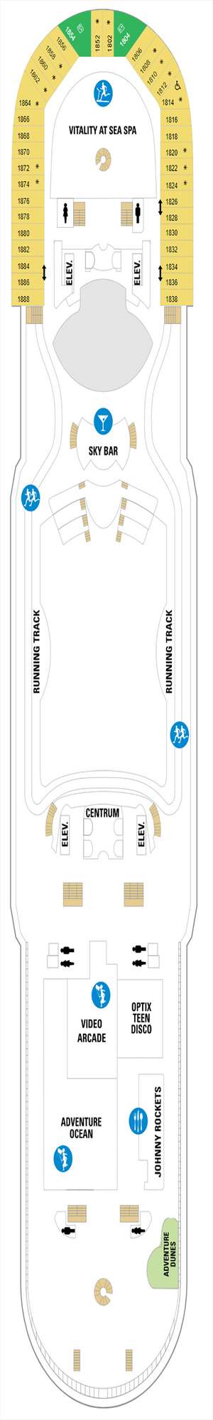 Deck plan for Adventure of the Seas