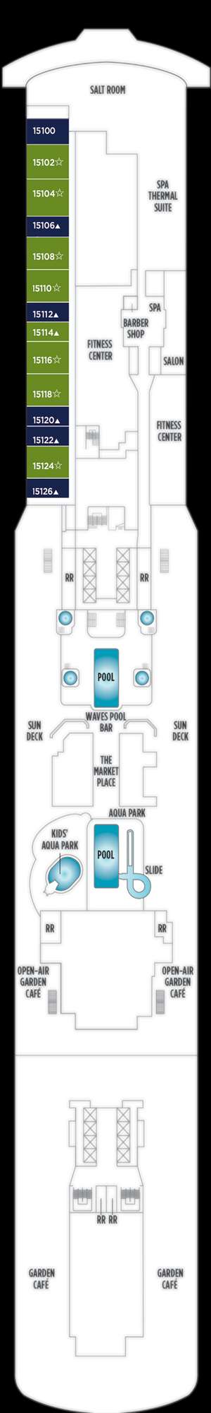 Deck plan for Norwegian Breakaway