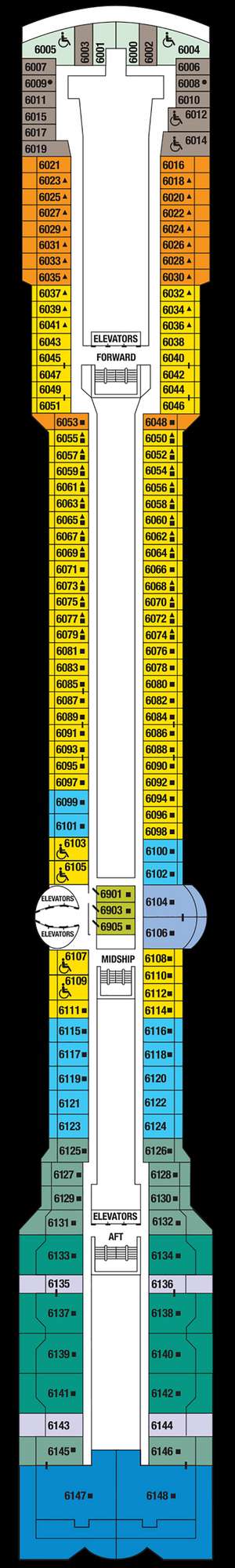 Deck plan for Celebrity Millennium