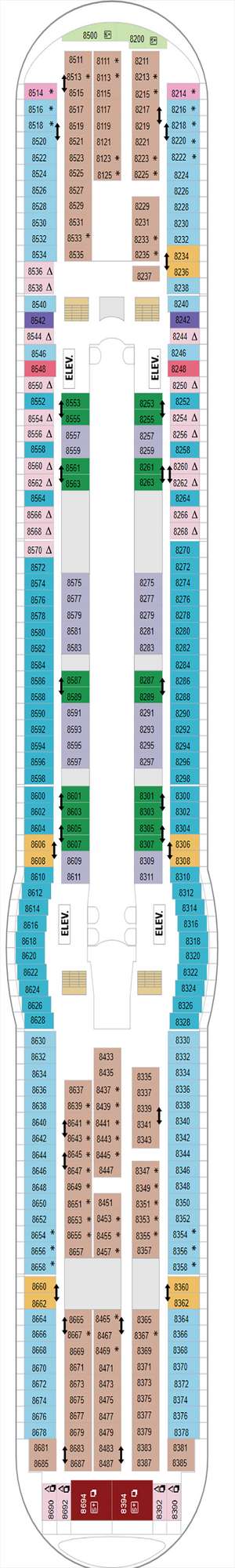 Deck plan for Adventure of the Seas