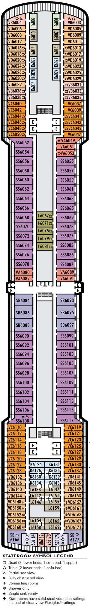 Deck plan for Zuiderdam