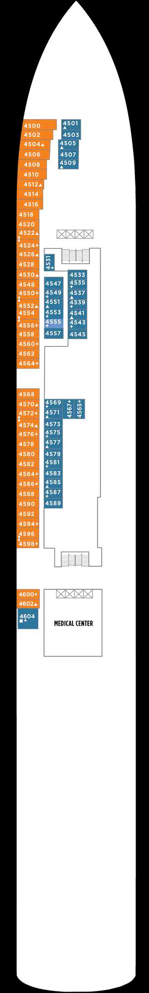 Deck plan for Norwegian Gem