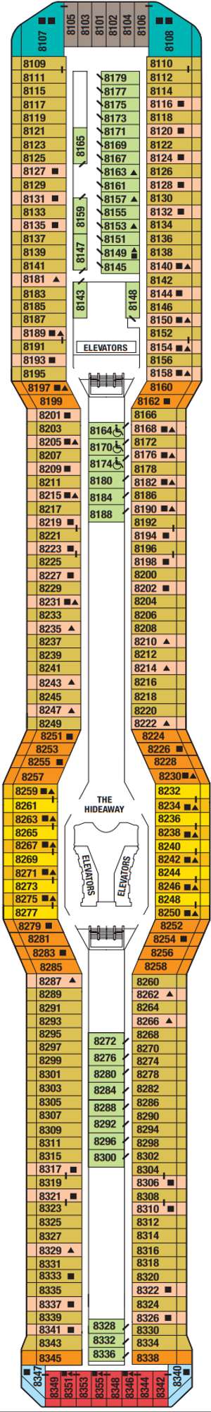 Deck plan for Celebrity Silhouette