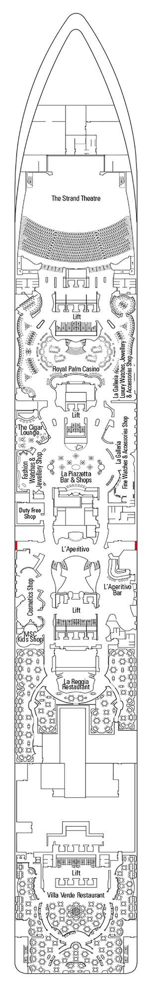 Deck plan for MSC Splendida