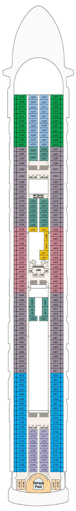 Deck plan for Grand Princess