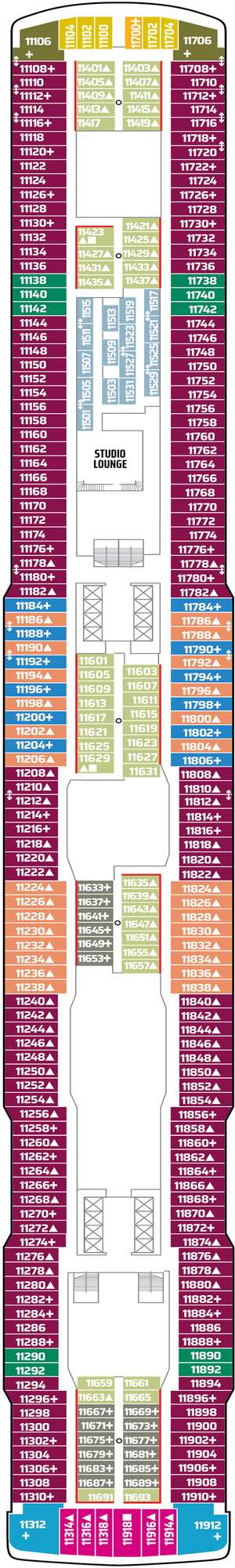 Deck plan for Norwegian Bliss