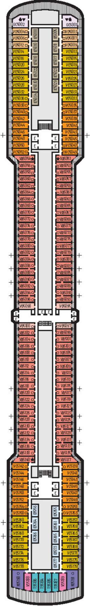 Deck plan for Oosterdam