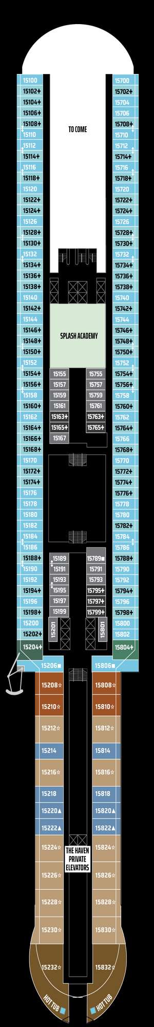 Deck plan for Norwegian Luna