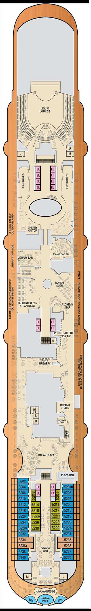 Deck plan for Carnival Vista