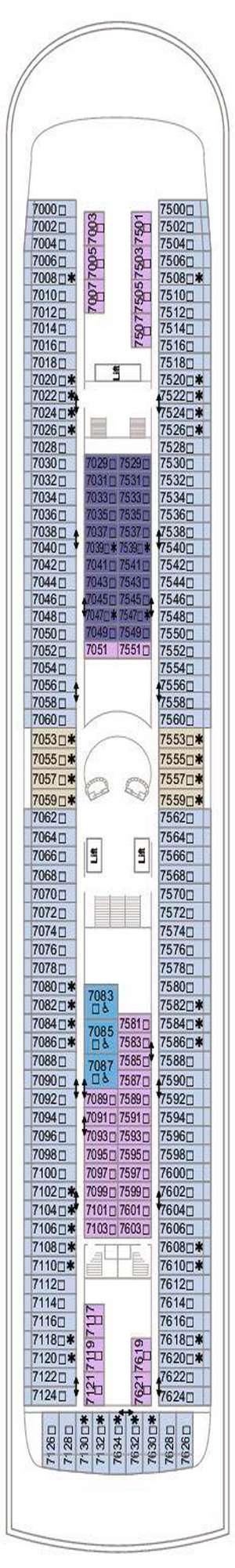 Deck plan for Marella Discovery 2