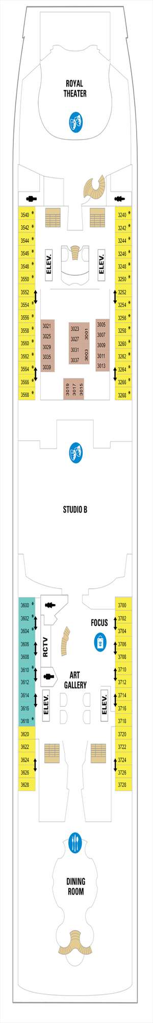 Deck plan for Navigator of the Seas