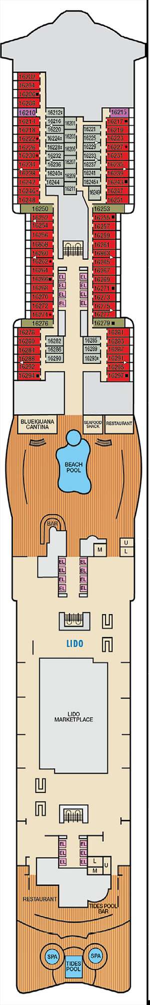 Deck plan for Carnival Mardi Gras