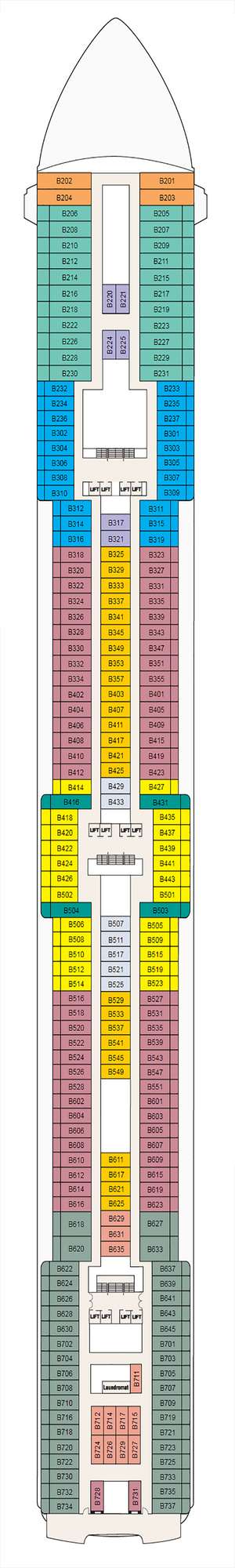 Deck plan for Coral Princess