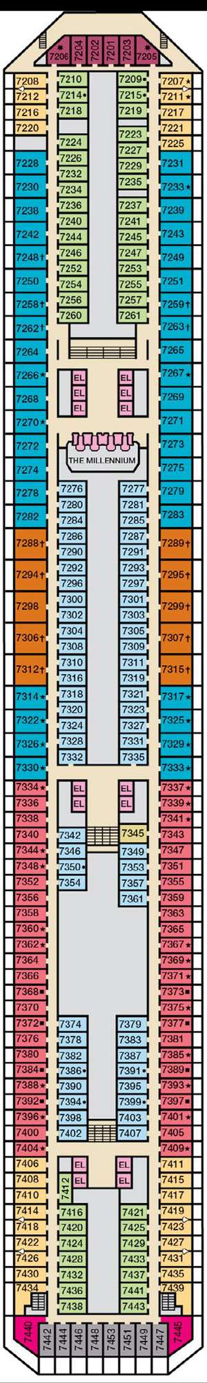 Deck plan for Carnival Freedom