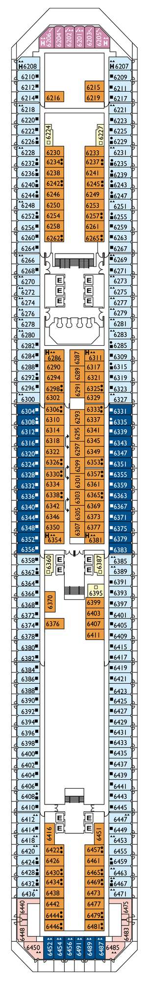 Deck plan for Costa Favolosa
