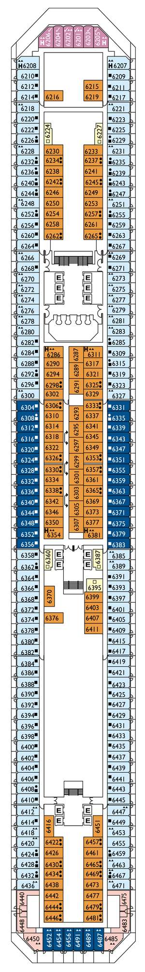 Deck plan for Costa Favolosa