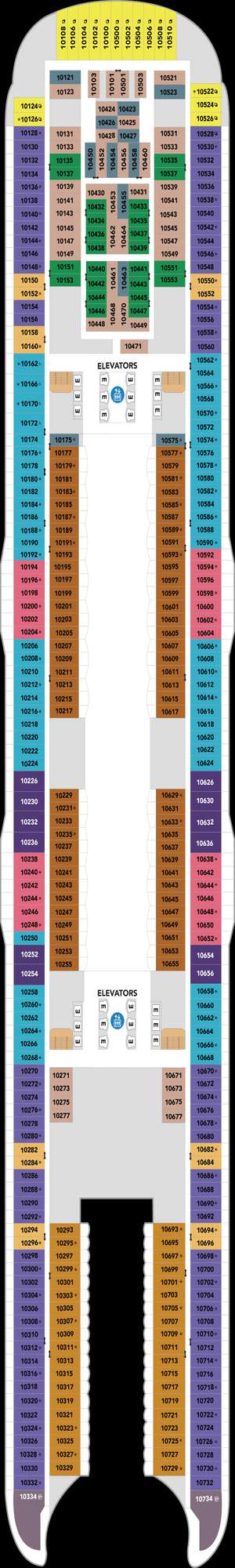 Deck plan for Utopia of the Seas