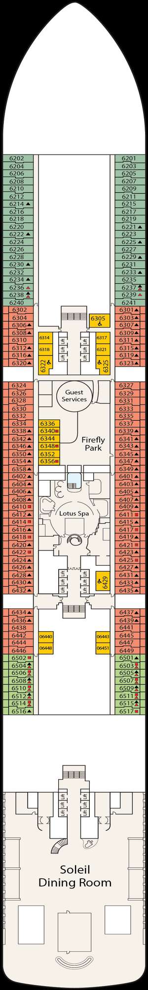 Deck plan for Sun Princess