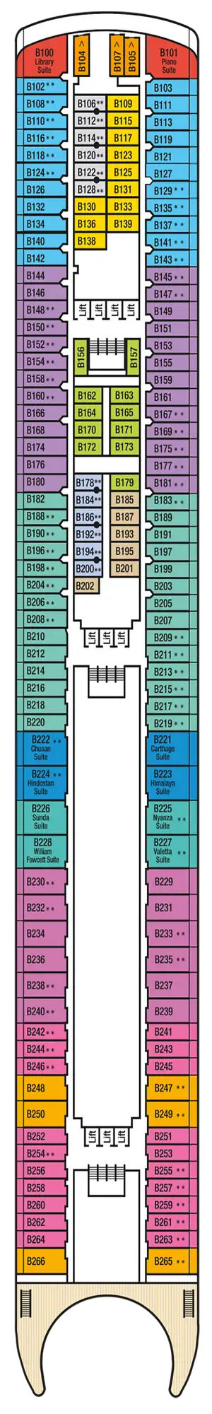 Deck Plan for P&O Aurora | Iglu Cruise