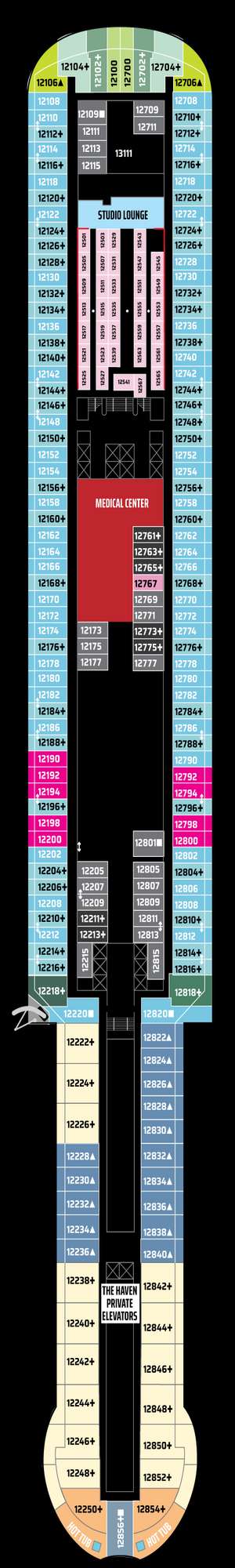 Deck plan for Norwegian Luna