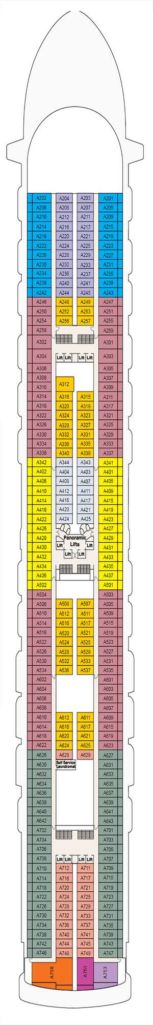 Deck plan for Caribbean Princess