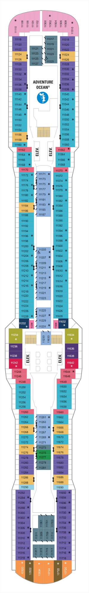 Deck plan for Ovation of the Seas