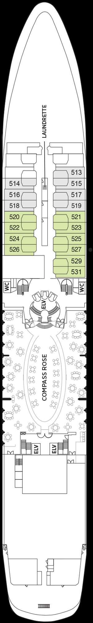Deck plan for Regent Seven Seas Navigator