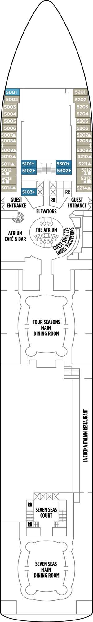 Deck plan for Norwegian Sun