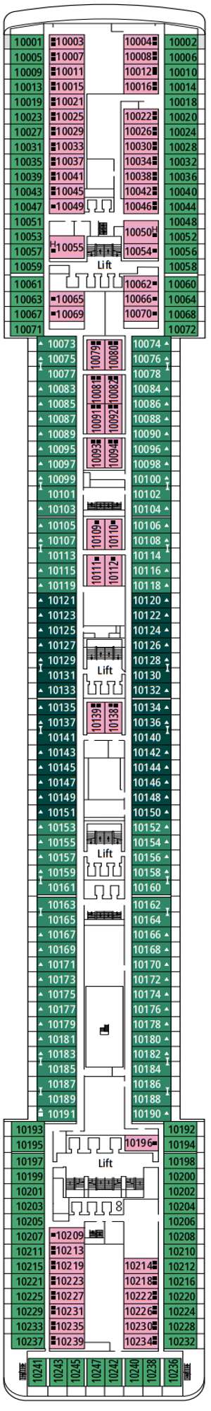 Deck plan for MSC Orchestra
