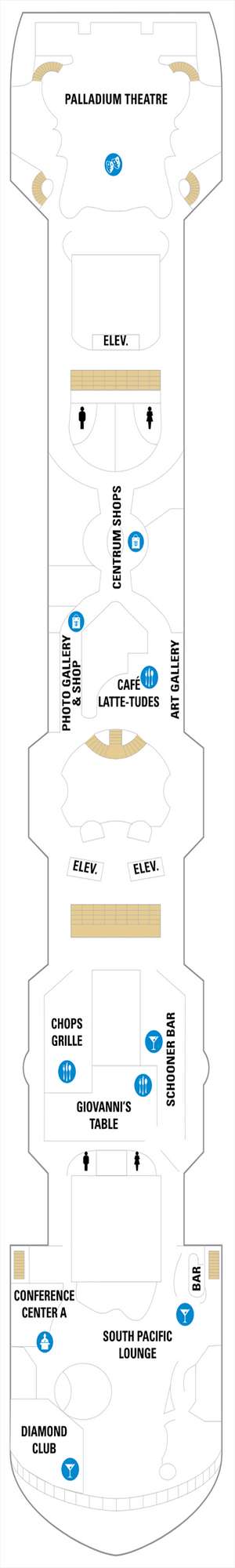 Deck plan for Grandeur of the Seas