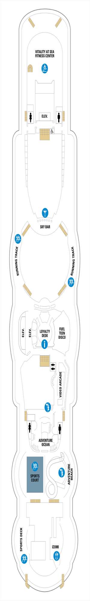 Deck plan for Jewel of the Seas