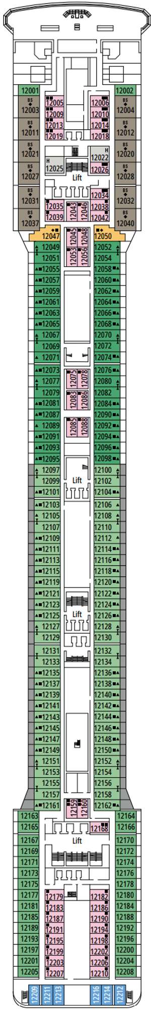 Deck plan for MSC Magnifica