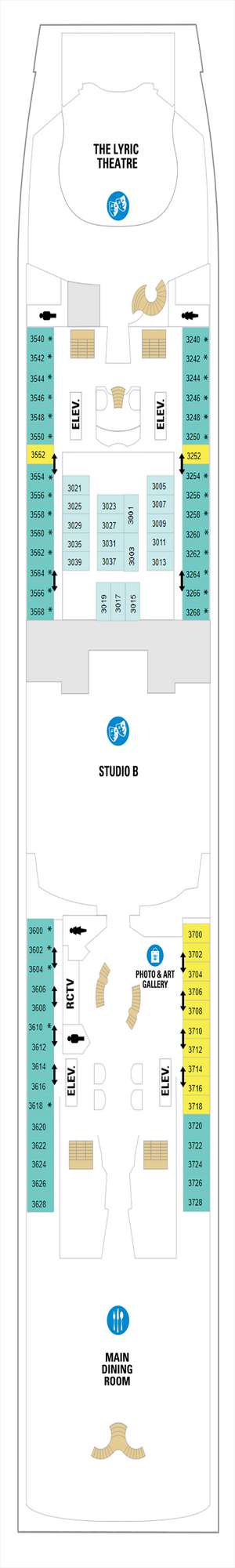 Deck plan for Adventure of the Seas