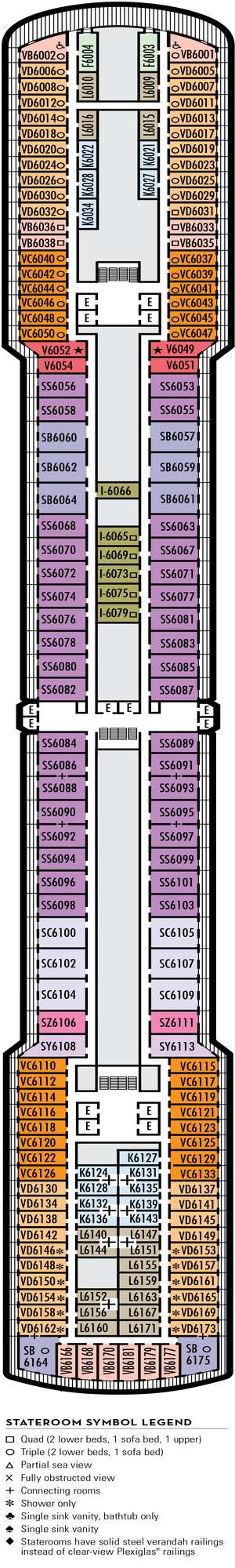 Deck plan for Eurodam