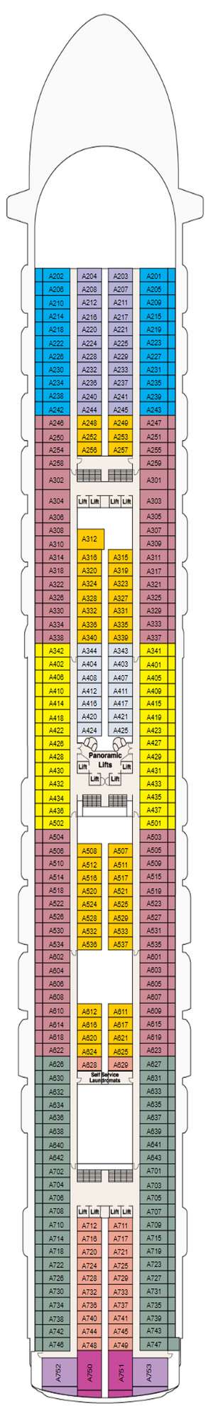 Deck plan for Emerald Princess