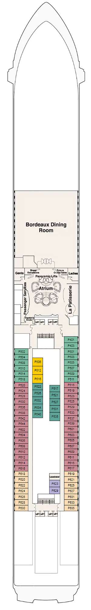 Deck plan for Coral Princess