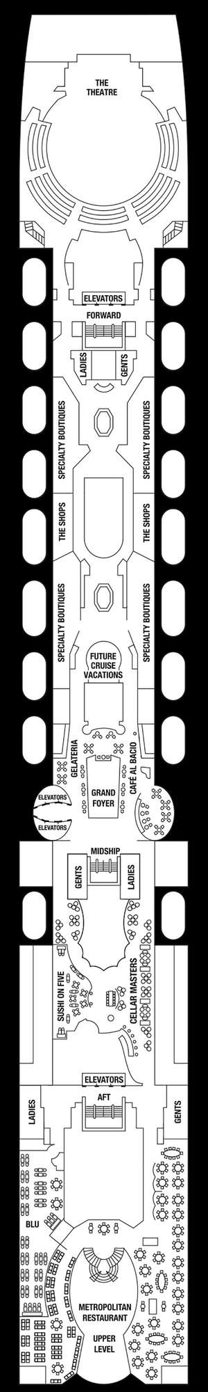 Deck plan for Celebrity Millennium