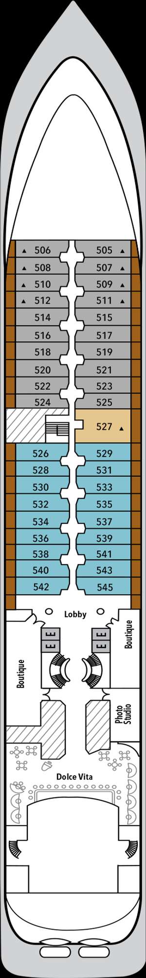 Deck plan for Silver Wind