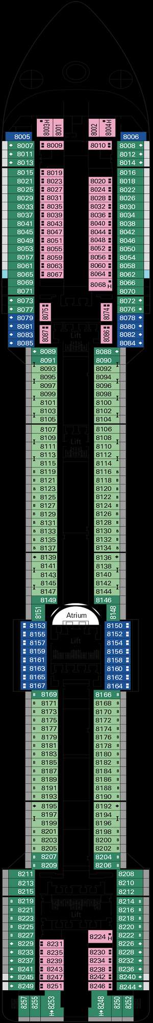 Deck plan for MSC Fantasia