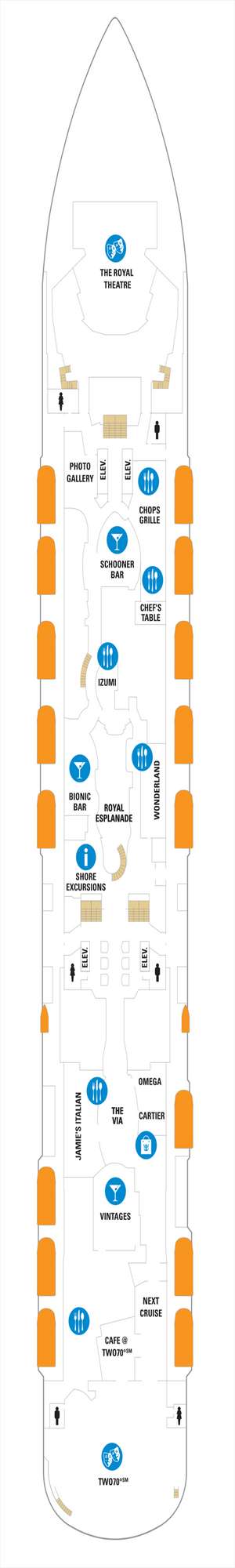 Deck plan for Ovation of the Seas