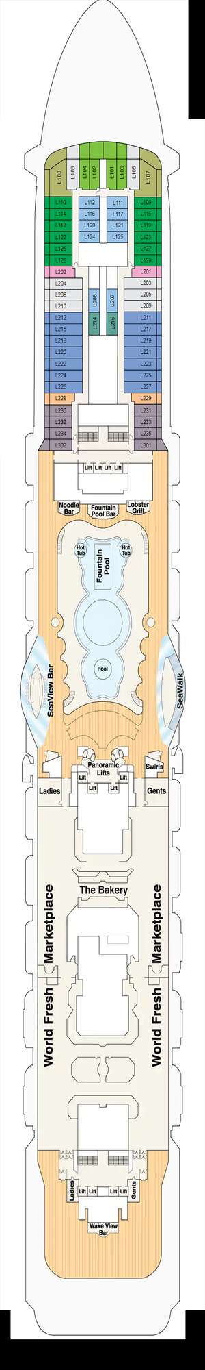 Deck plan for Majestic Princess