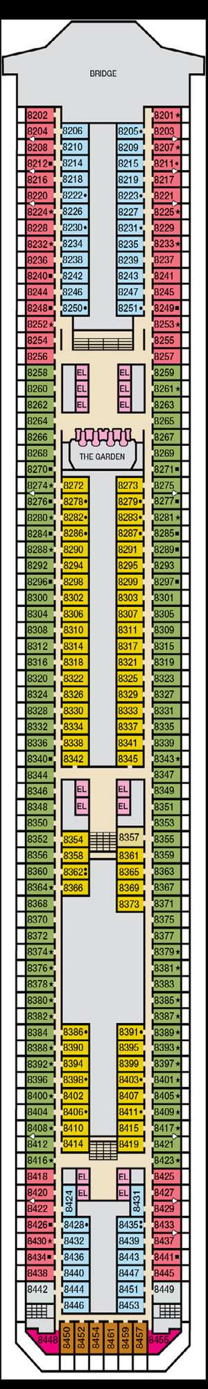 Deck plan for Carnival Liberty