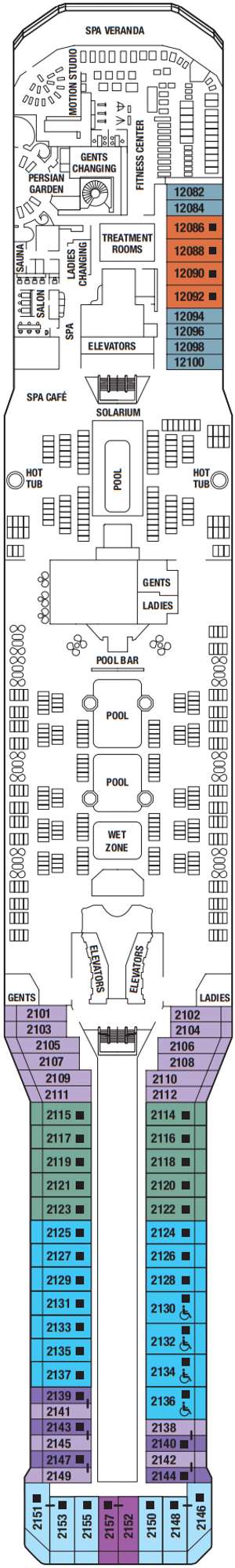 Deck plan for Celebrity Solstice