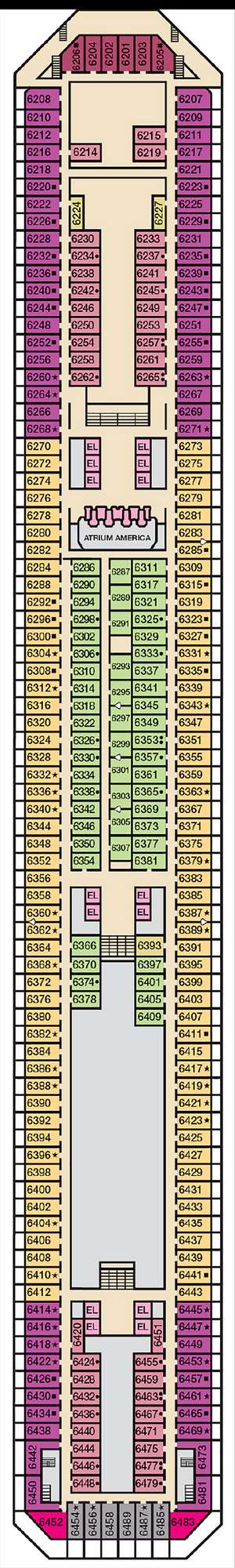 Deck plan for Carnival Valor