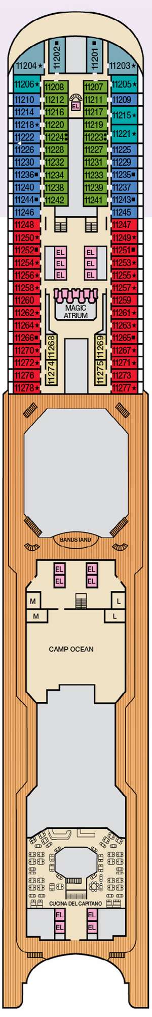 Deck plan for Carnival Magic