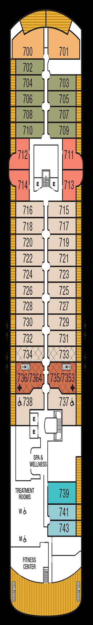 Deck plan for Seabourn Pursuit