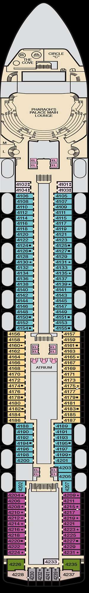 Deck plan for Carnival Spirit