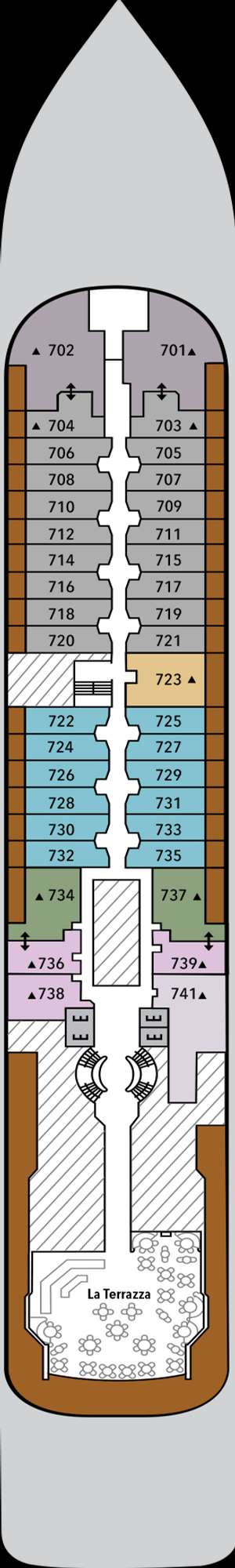 Deck plan for Silver Wind