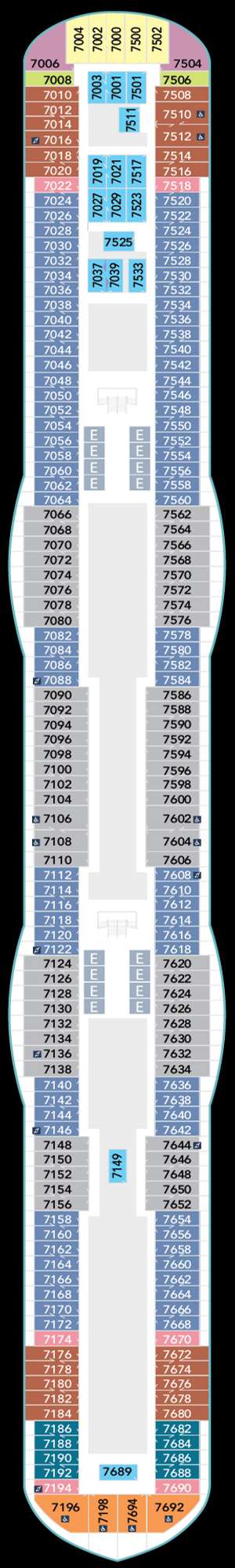 Deck plan for Disney Destiny
